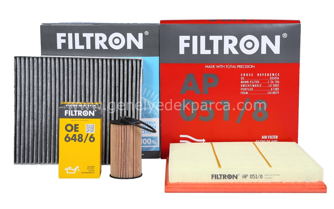 Opel Astra J 1.6 Benzinli Bakım Filtre Seti Karbonlu Filtron Marka