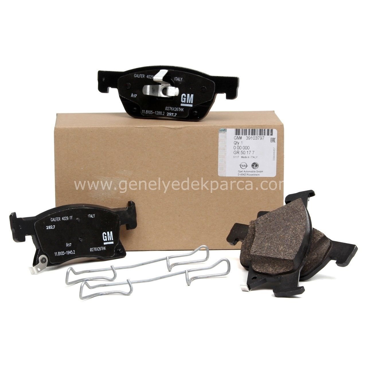 Opel Astra K Ön Fren Balatası 276 mm Orijinal Gm Marka